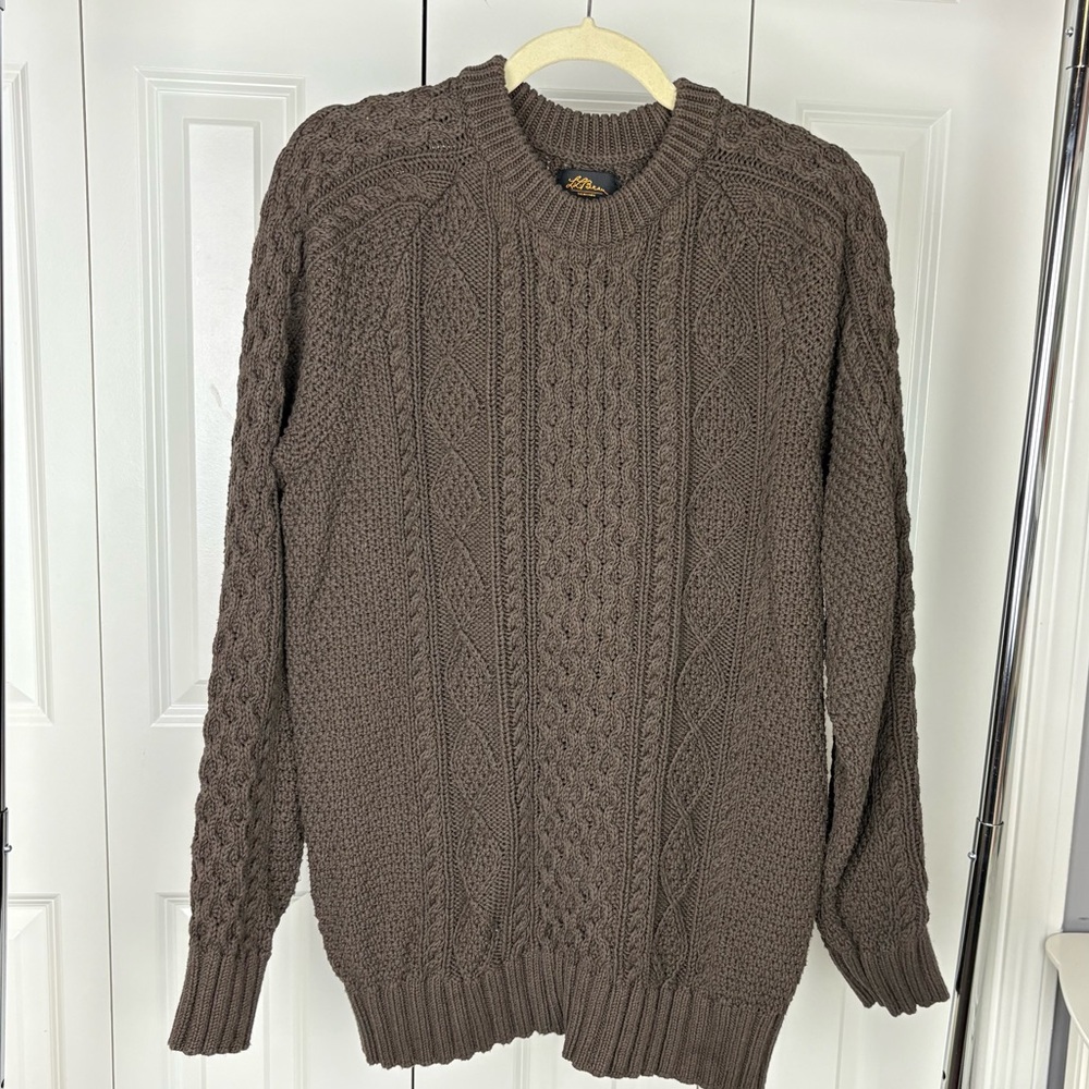 LLBEAN Olive Cotton Sweater